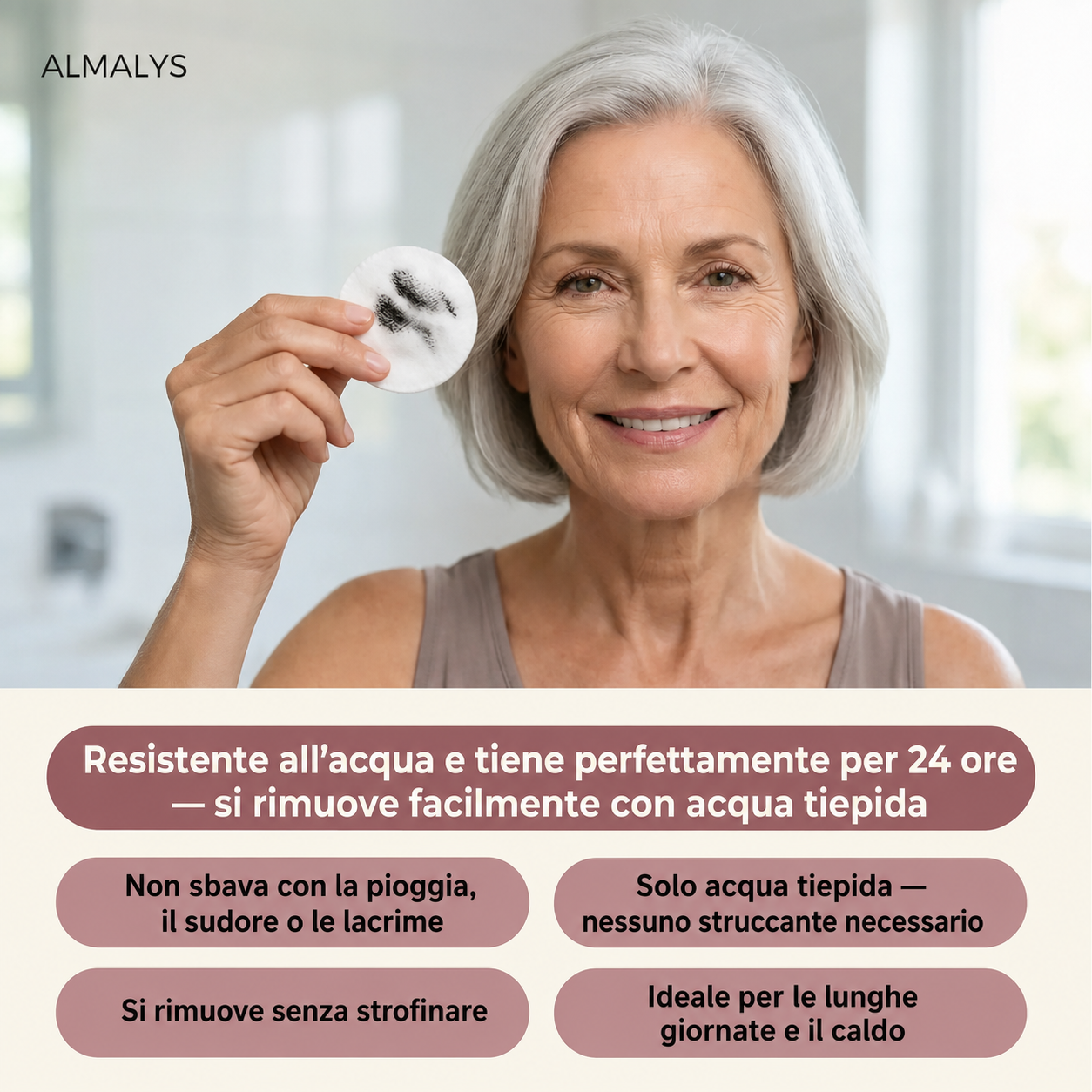Almalys — Il mascara con applicatore in metallo pensato per le ciglia mature