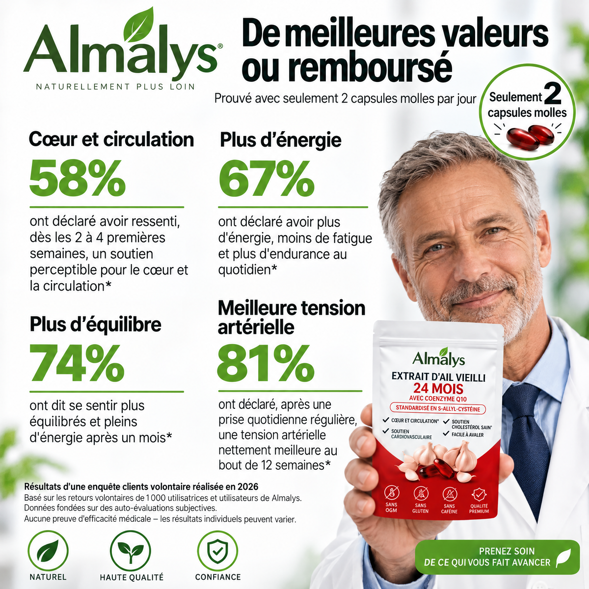 Vusilia Knovita – Extrait d'ail maturé 24 mois avec CoQ10 et vitamine K2