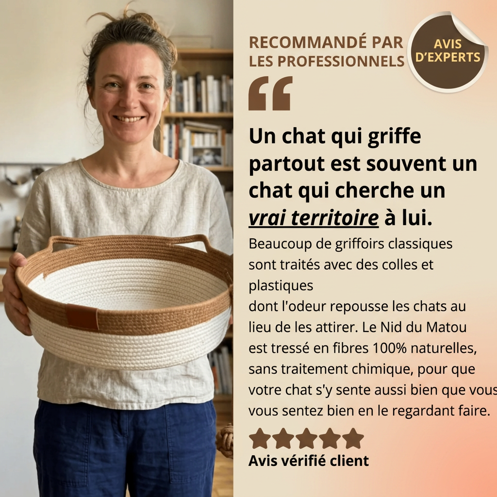 Le Nid du Matou — Lit Apaisant & Griffoir Naturel