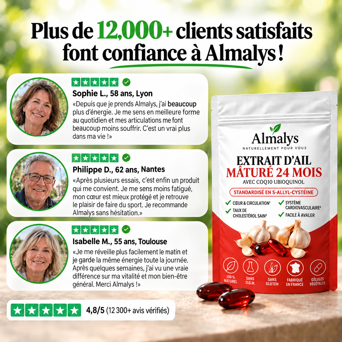 Vusilia Knovita – Extrait d'ail maturé 24 mois avec CoQ10 et vitamine K2
